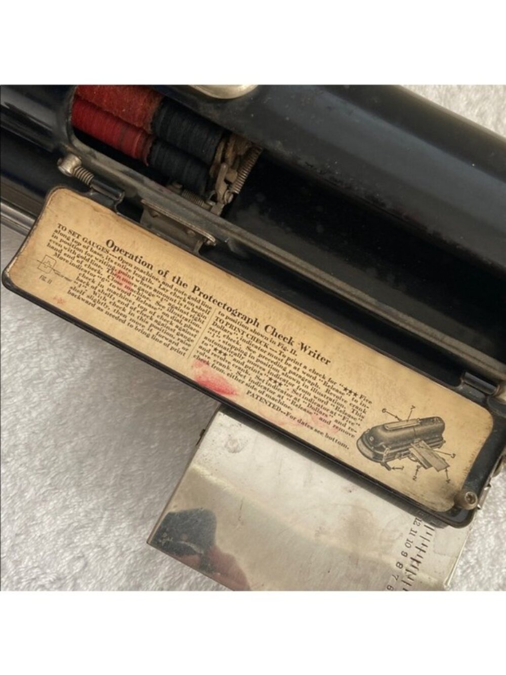 Antique Todd Protectograph Check Writer 1920s Vintage G.W. Todd Rochester NY Emb - Picture 4 of 5